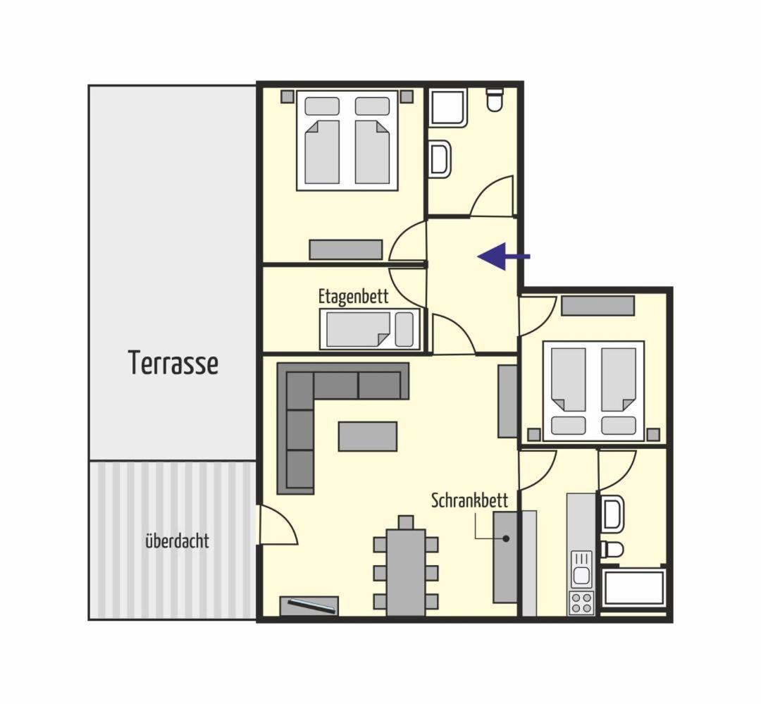 Bungalow Windstille Norddeich Kültér fotó